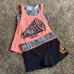 Justice Cheer Tank and Short Set